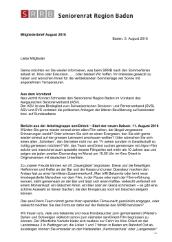 August 2016 - Seniorenrat Region Baden