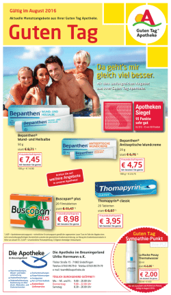 Guten Tag - Die Apotheke im Breuningerland