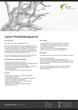 Junior Produktdesigner/in