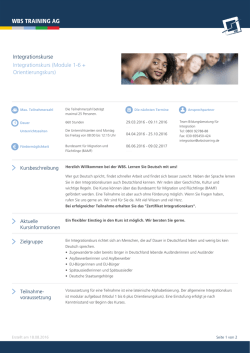 Integrationskurs (Module 1-6 + Orientierungskurs)