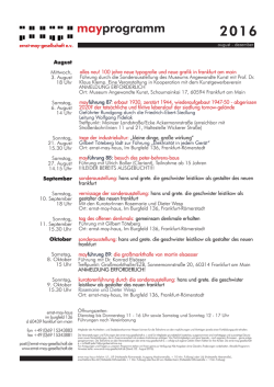 Halbjahresprogramm 2/2016