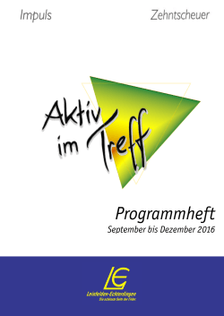 Programmheft September bis Dezember 2016