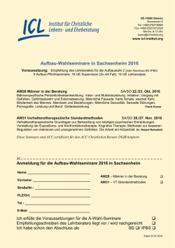 Supervision - Fallbesprechungsbogen - ICL : Institut für Christliche