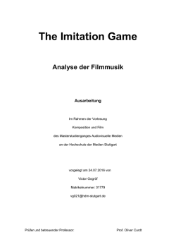 The Imitation Game - Hochschule der Medien