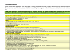 Checkliste Symptome