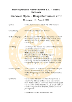 Ausschreibung Hannover Open