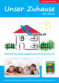 Juli 2016 - Wohnungsgenossenschaft Grimma eG
