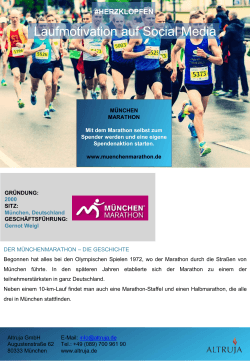München MarathonDas Anlassspendenformular kreativ