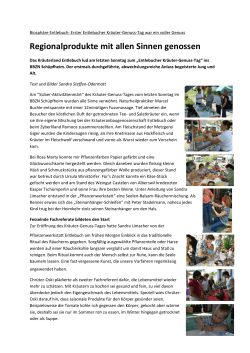 2012_09_09 Bericht Entlebucher Kräuter-Genuss