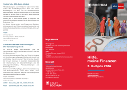 Hilfe, meine Finanzen - VHS Bochum