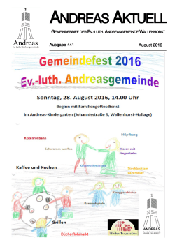 Gemeindebrief August 2016