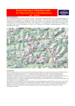 Bergwanderung Lechquellenrunde: