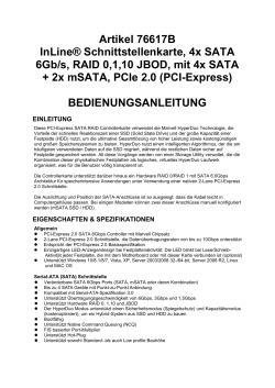 Artikel 76617B InLine® Schnittstellenkarte, 4x SATA 6Gb/s, RAID 0