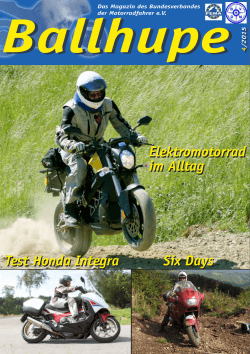 Ballhupe 4/2015 - Bundesverband der Motorradfahrer eV