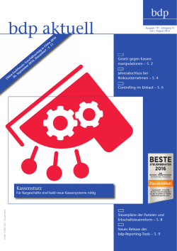 Download: bdp aktuell 131 | Juli + August 2016