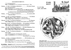 Kalenderwoche 29 - Pfarrei St. Josef Burglengenfeld