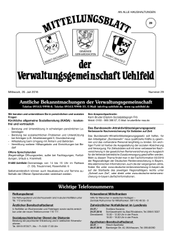 KW 29-2016 - Verwaltungsgemeinschaft Uehlfeld