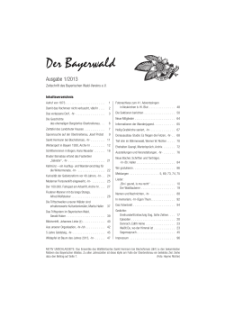 Der Bayerwald - Bayerischer Wald Verein