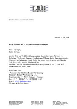 Liebe Kollegin, lieber Kollege, mit der Bitte um Veröffentlichung