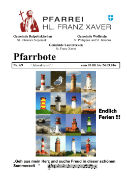 Hl. Franz Xaver bis 24.09.2016