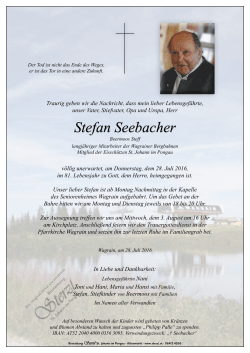 Stefan Seebacher - Bestattung Sterzl