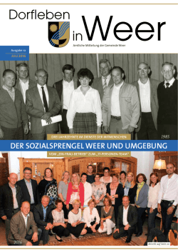 Dorfleben 10 - Gemeinde Weer