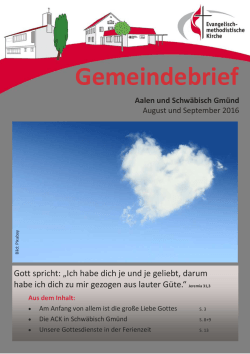 Gemeindebrief August und September 2016 als PDF