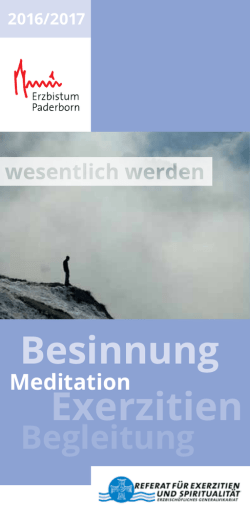Download: Exerzitienkalender 2016/2017 des Erzbistums Paderborn