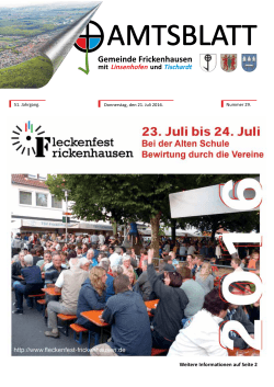 Amtsblatt KW 29 - Gemeinde Frickenhausen