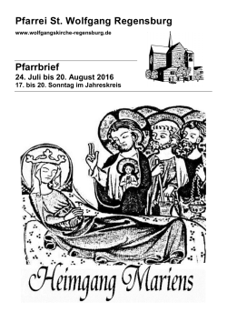 20. August 2016 - Pfarrei St. Wolfgang Regensburg