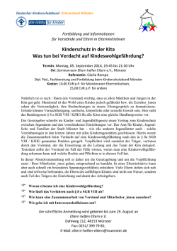 Kindeswohlgefährdung - Eltern helfen Eltern
