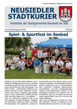 Ausgabe 3/2016 - Neusiedl am See