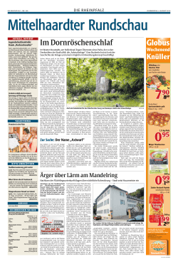 Rheinpfalz 04.08.2016 Ärger über Lärm am Mandelring
