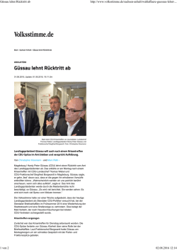 G&uuml;ssau lehnt R&uuml;cktritt ab
