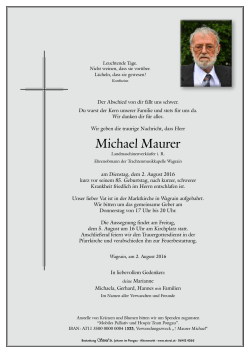 Michael Maurer - Bestattung Sterzl