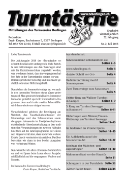 2. Ausgabe Turntäsche - Turnverein Berlingen