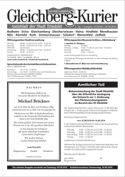 Gleichberg-Kurier 07/2016