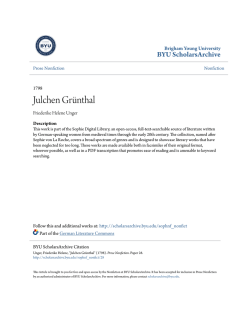 Julchen Gr&Atilde;&frac14;nthal - BYU ScholarsArchive