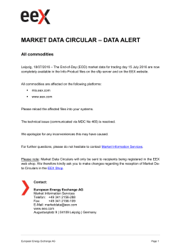 market data circular – data alert