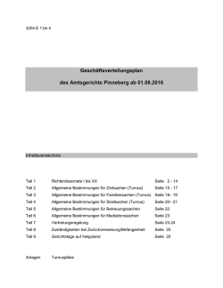Gesch&auml;ftsverteilungsplan der Richter am Amtsgericht Pinneberg