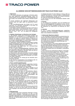 ALLGEMEINE GESCHÄFTSBEDINGUNGEN DER