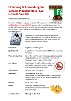 Informationen und Anmeldeformular