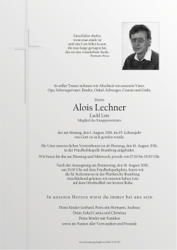 Alois Lechner - Bestattung Kogler