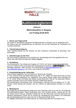 G&uuml;ltiges Reglement - Markthalle Sargans