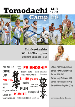 Tomodachi - Kyokushinkai Karate Club Winterthur