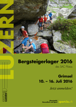 Bergsteigerlager 2016 - Sport