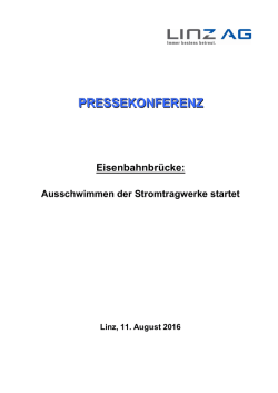 Informationsunterlage zur LINZ AG Pressekonferenz