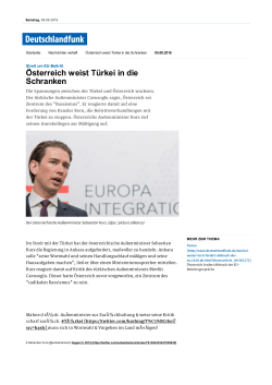 Österreich weist Türkei in die Schranken