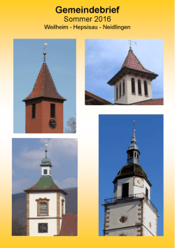 Gemeindebrief - Ev. Kirchengemeinde Neidlingen