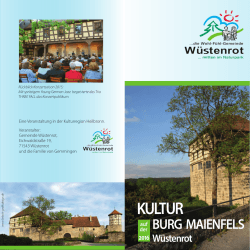 Kultur auf der Burg - Gemeinde Wüstenrot